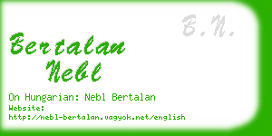 bertalan nebl business card